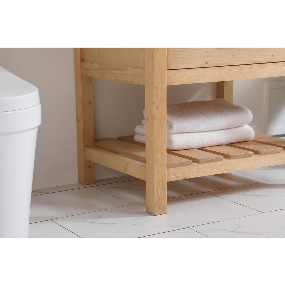 30 inch Single bathroom vanity in natural wood. Picture 6