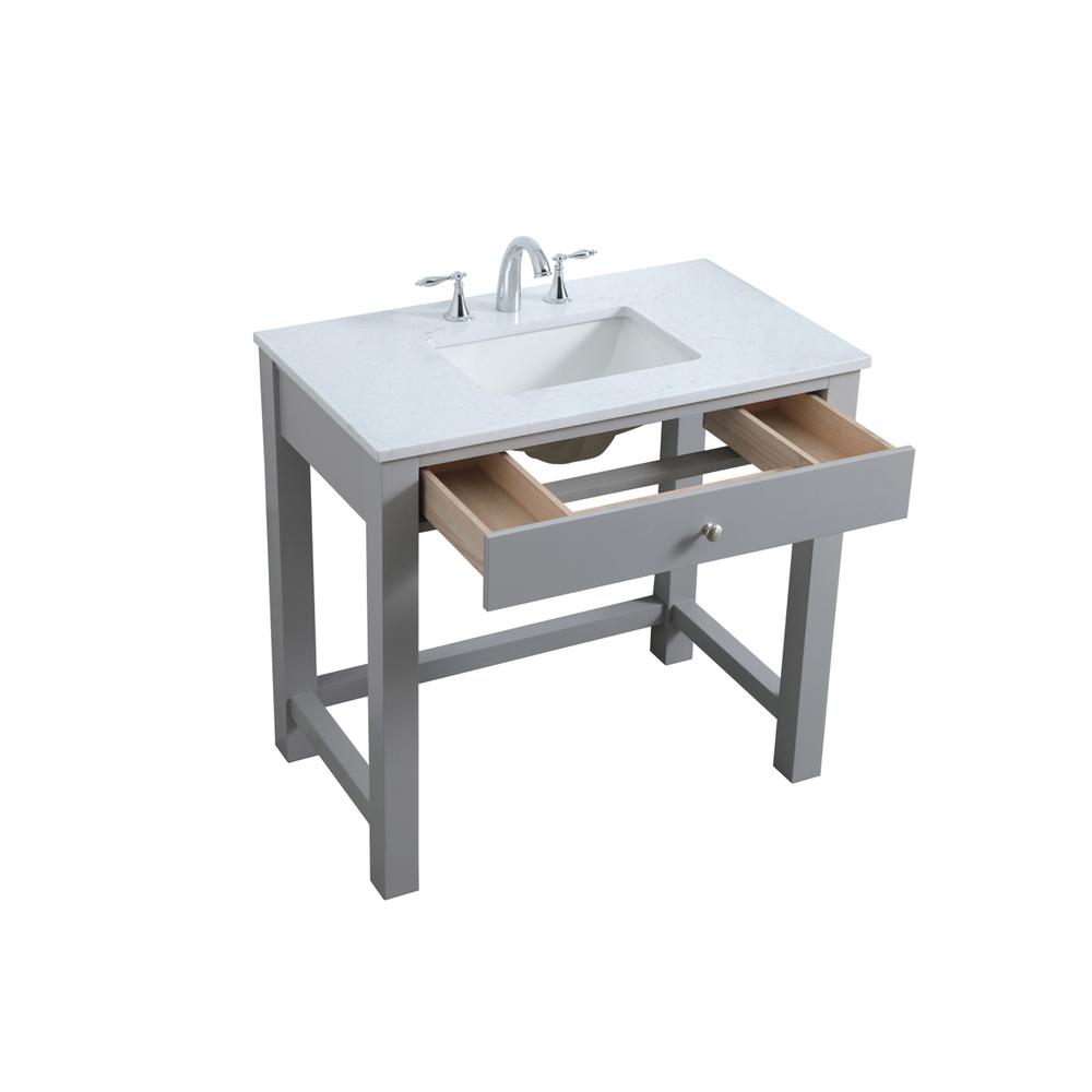 36 Inch ADA Compliant Bathroom Vanity In Grey. Picture 9