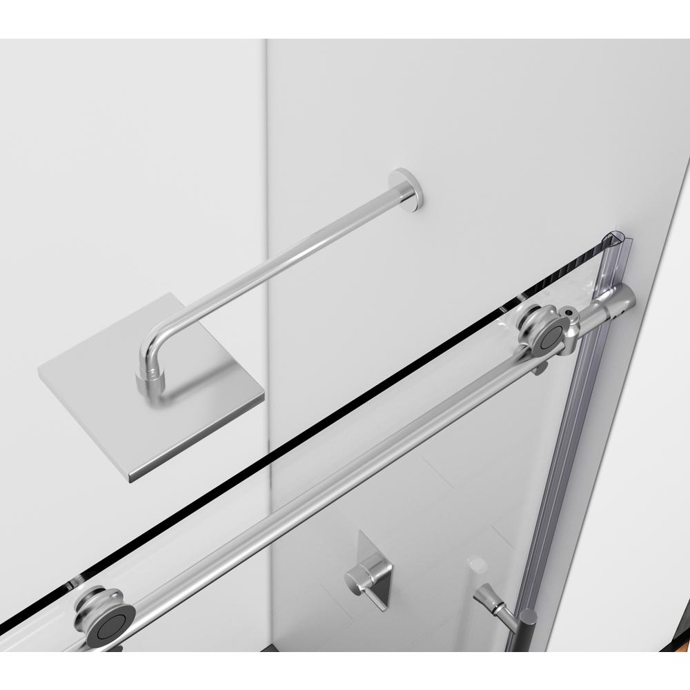 Frameless shower door 60 x 76 Polished Chrome. Picture 5