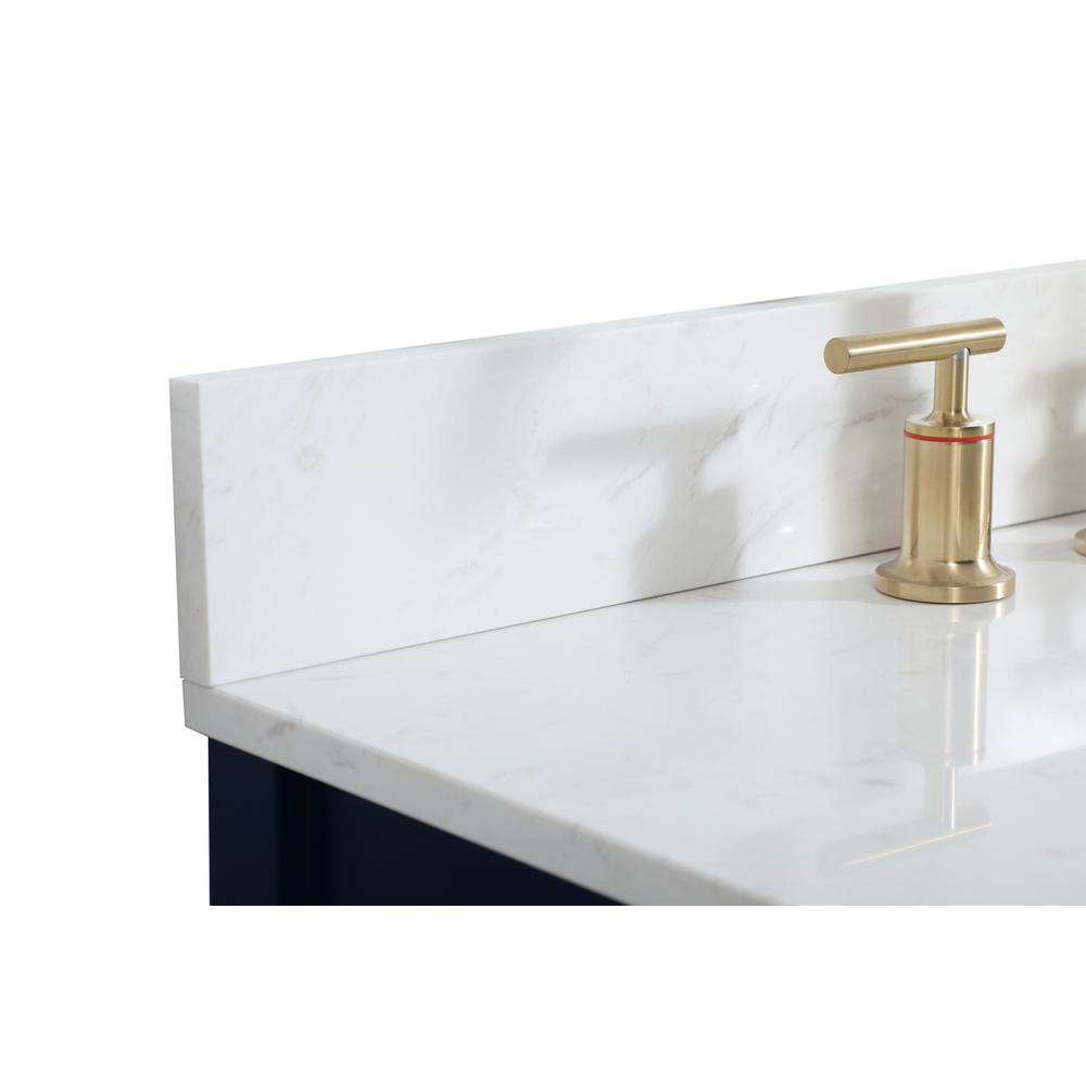 30 inch Single bathroom vanity in blue with backsplash. Picture 11