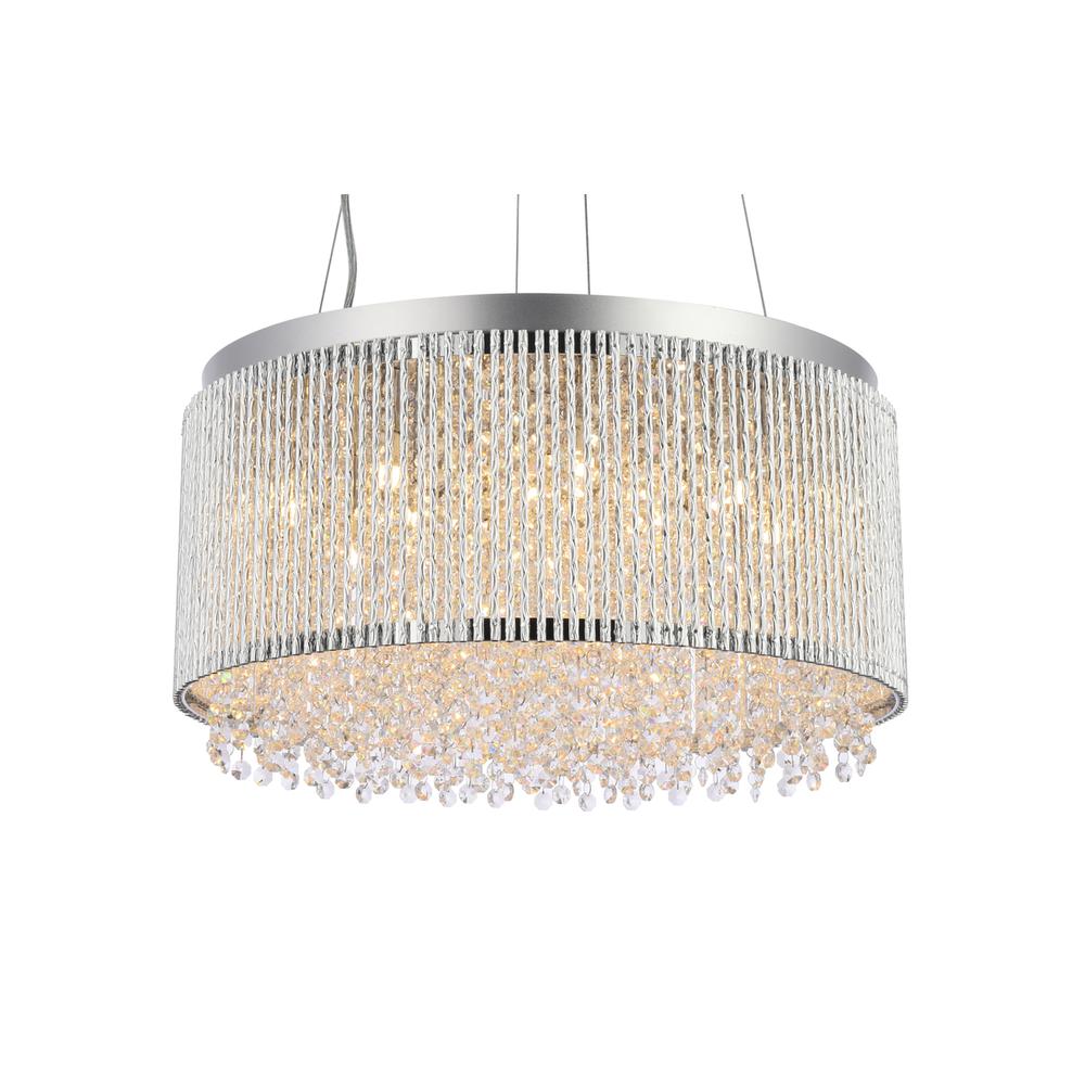 Influx 12 light Chrome Pendant Clear Royal Cut Crystal. Picture 2