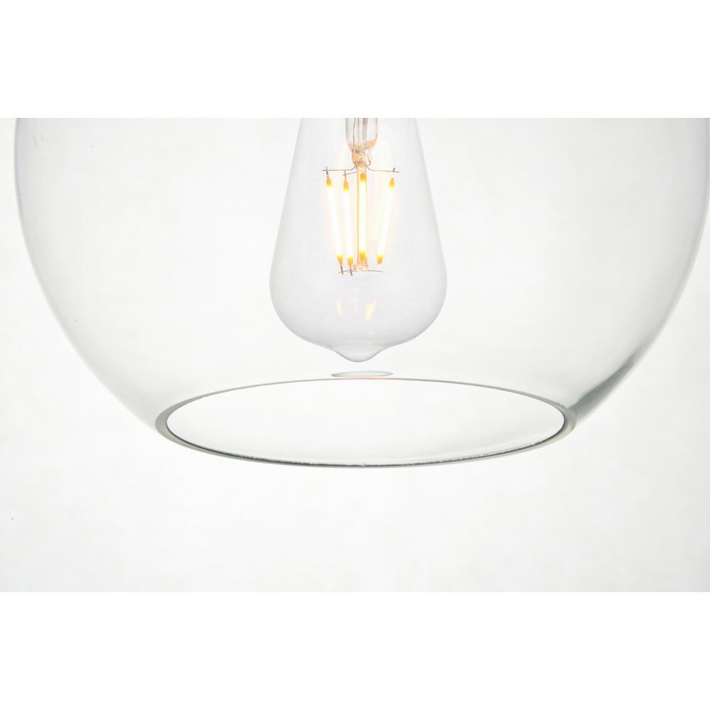 Baxter 5 Lights Black Pendant With Clear Glass. Picture 4