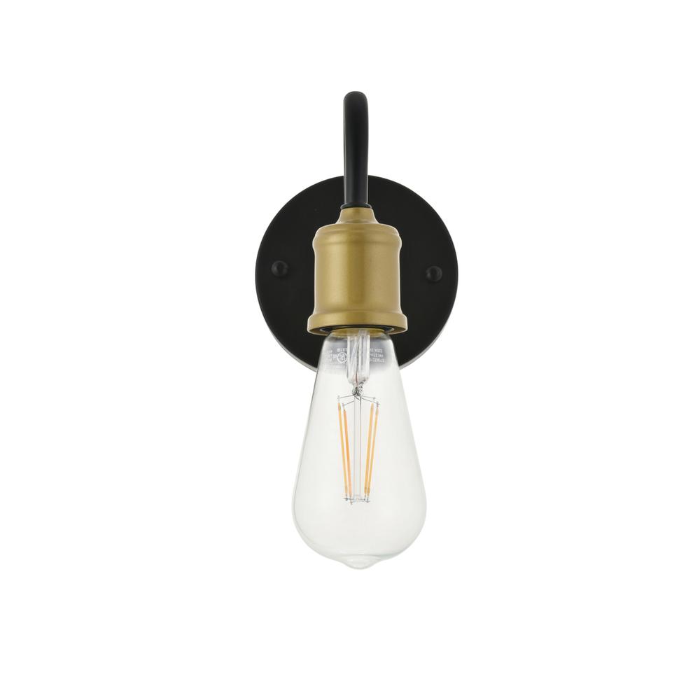 Serif 1 light brass and black Wall Sconce. Picture 7