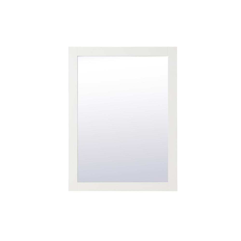 Aqua rectangle vanity mirror 24 inch in White. Picture 1