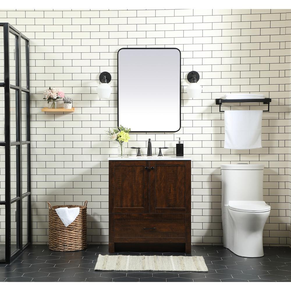 30 inch Single bathroom vanity in expresso. Picture 4