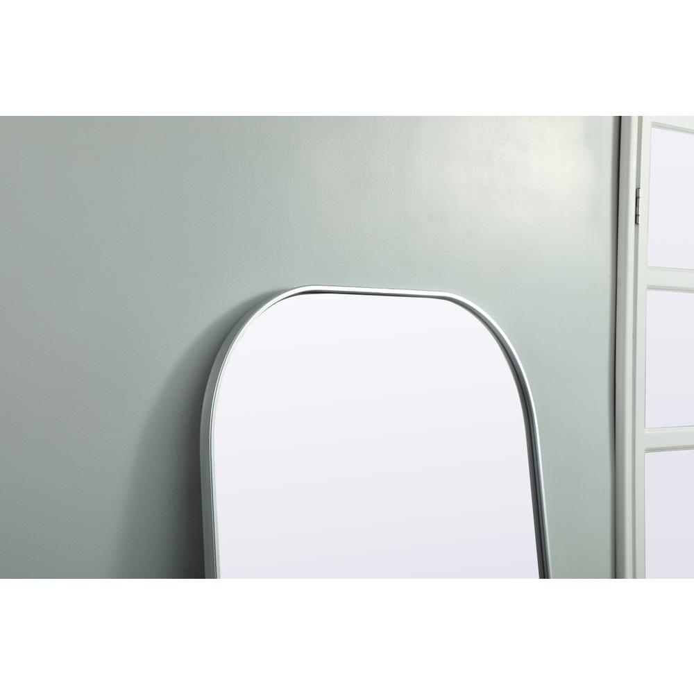 Metal Frame Arch Full Length Mirror 32x76 Inch in Silver. Picture 5