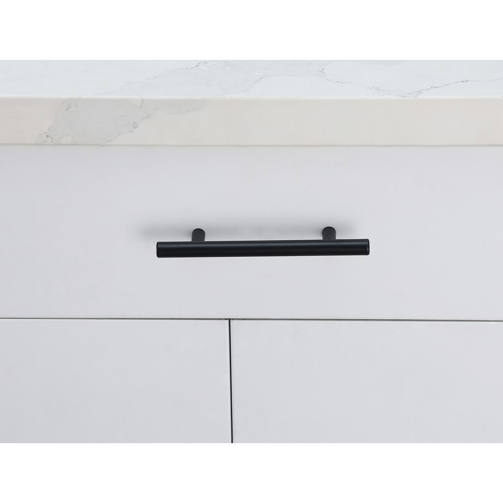 Quinn 4" Center to Center Matte Black Bar Pull Multipack (set of 10). Picture 6