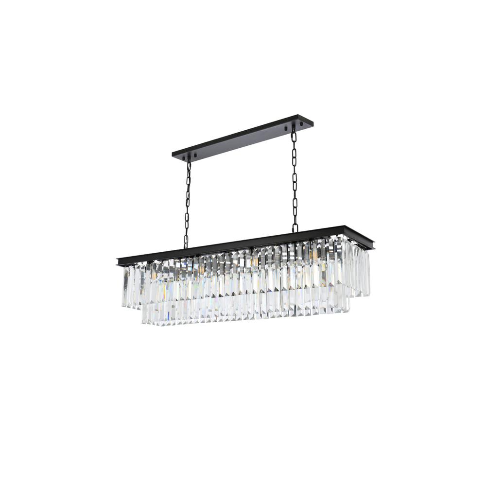 Sydney 12 light Matte Black Chandelier Clear Royal Cut Crystal. Picture 6