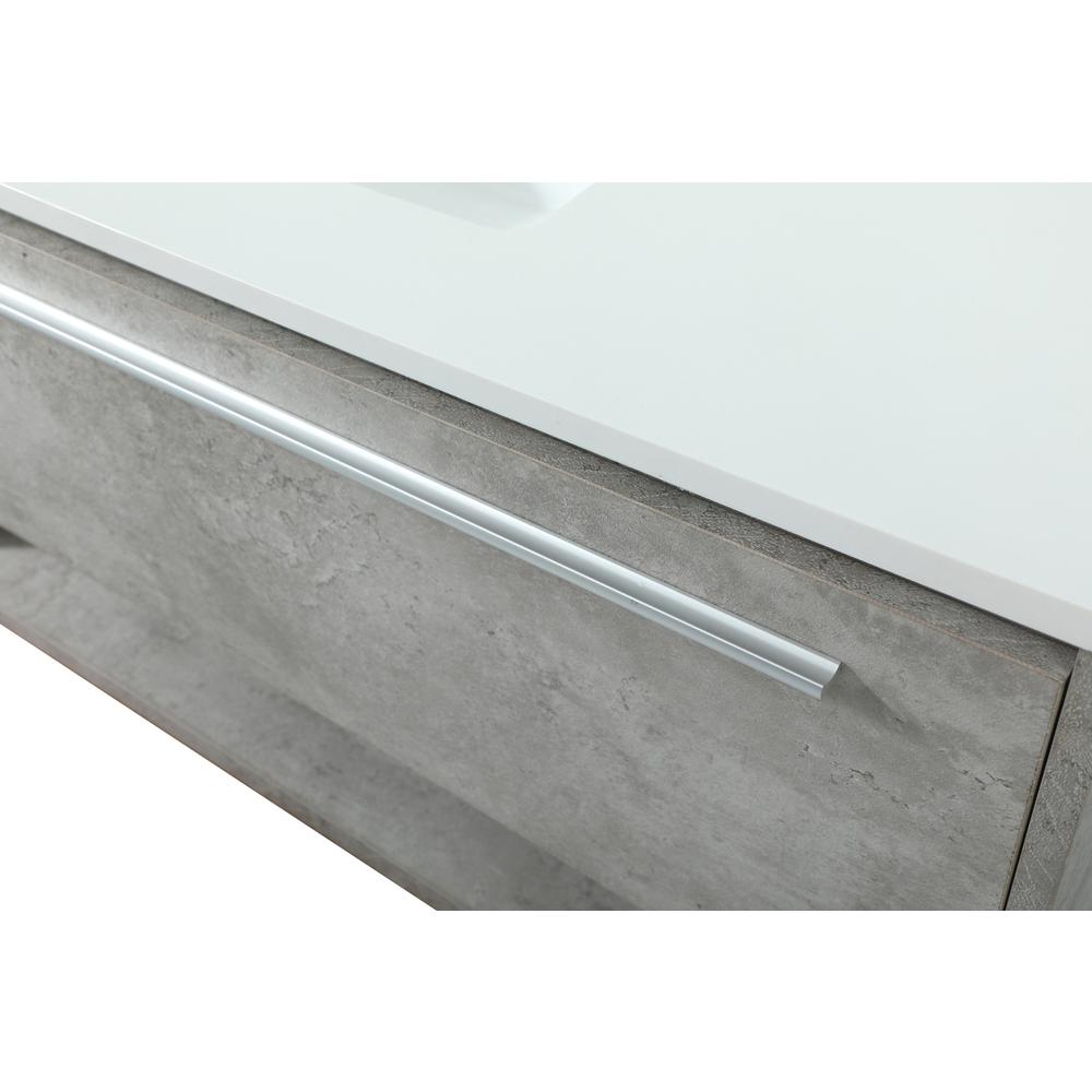 40 inch Single bathroom vanity in concrete grey. Picture 12