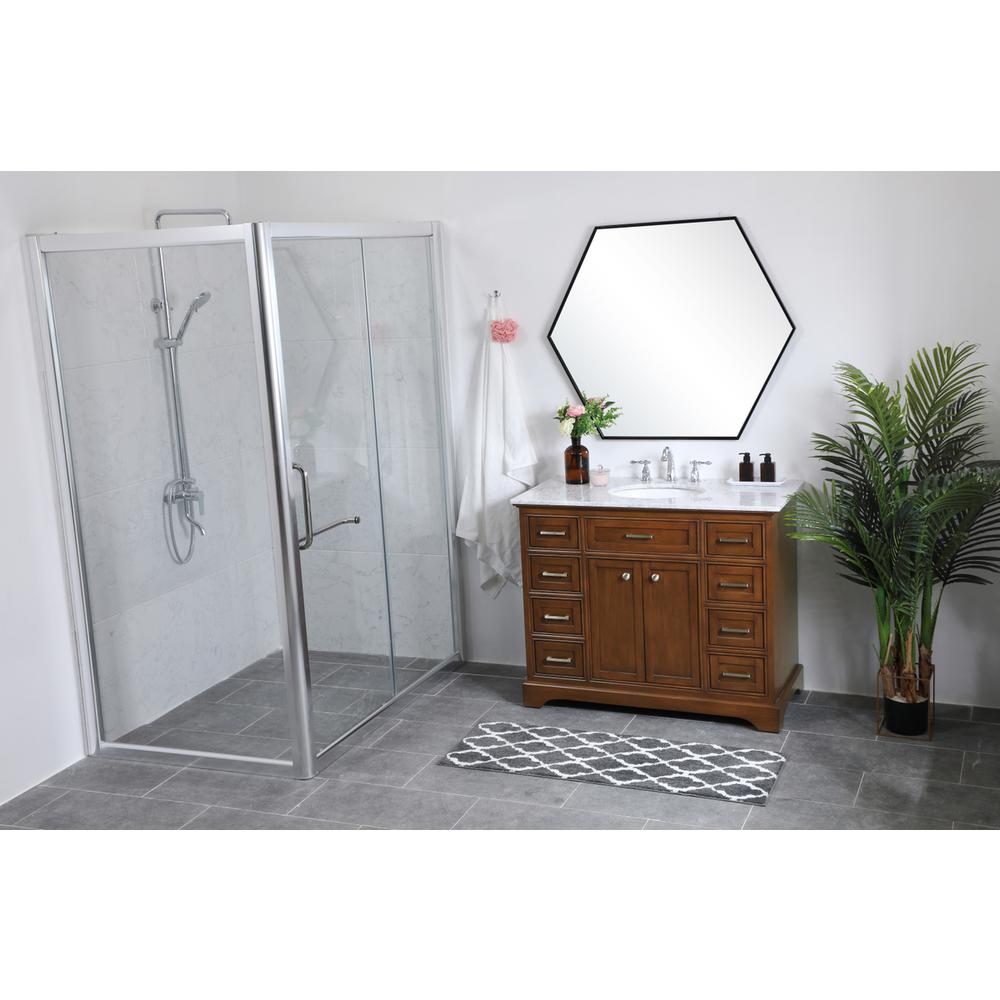 42 in. Single Bathroom Vanity set in teak. Picture 9