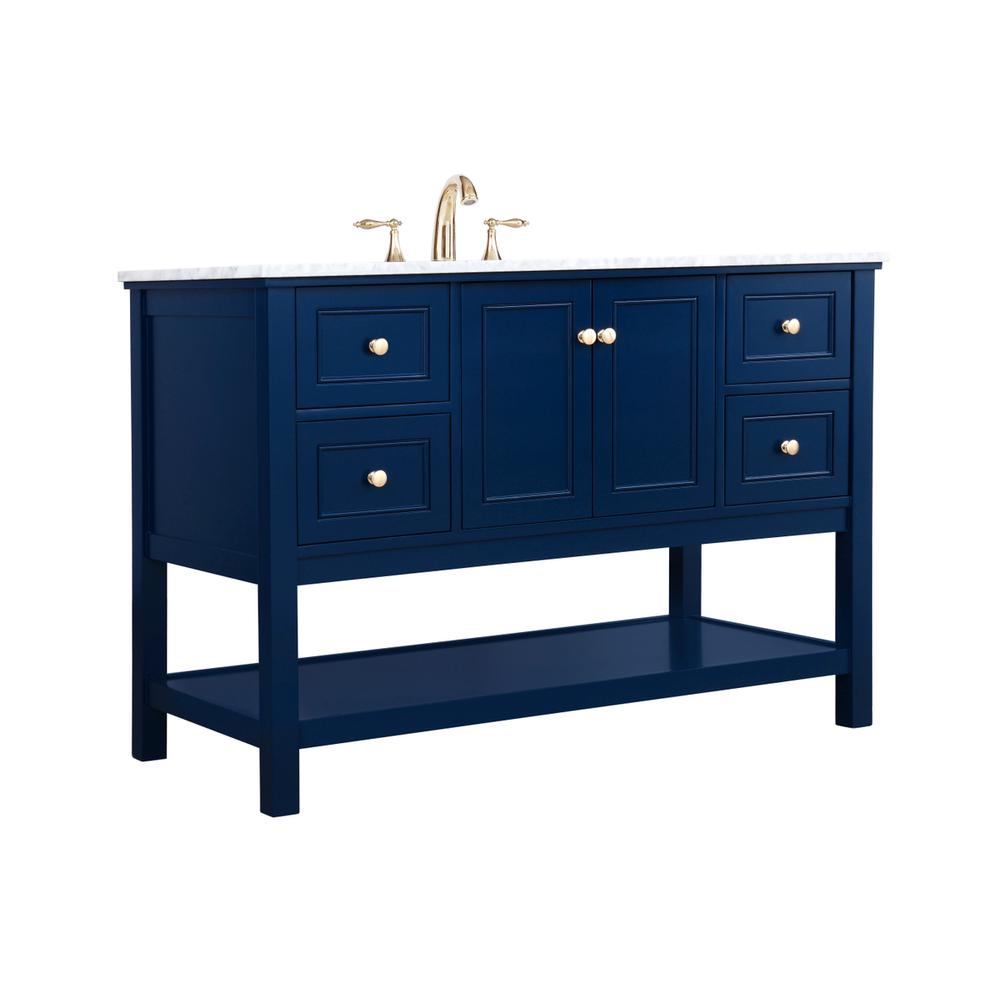 48 inch Single bathroom vanity in Blue. Picture 7
