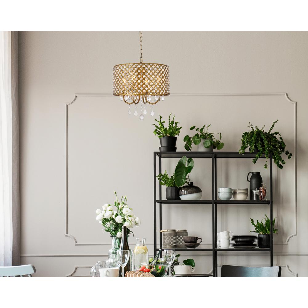 Elise 17 inch pendant in brass. Picture 9