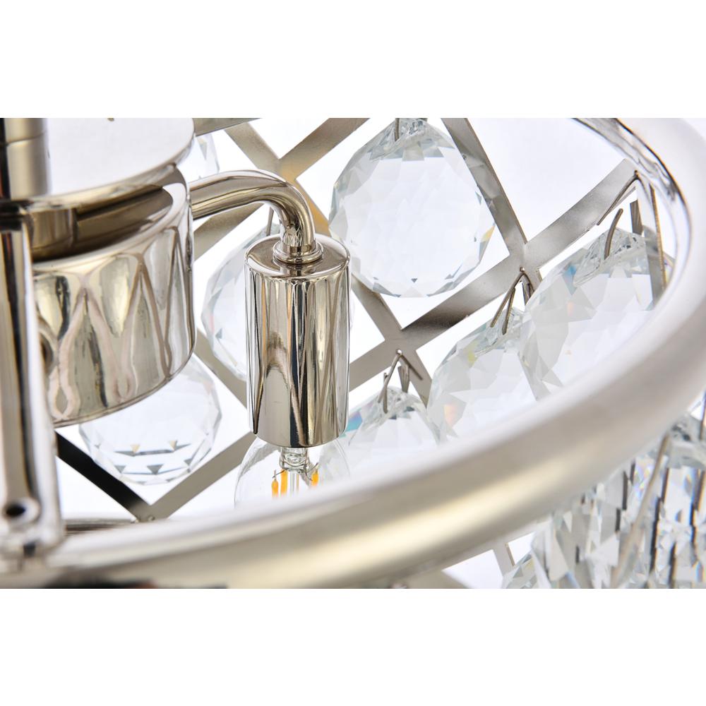 Madison 3 light polished Nickel Pendant Clear Royal Cut Crystal. Picture 4