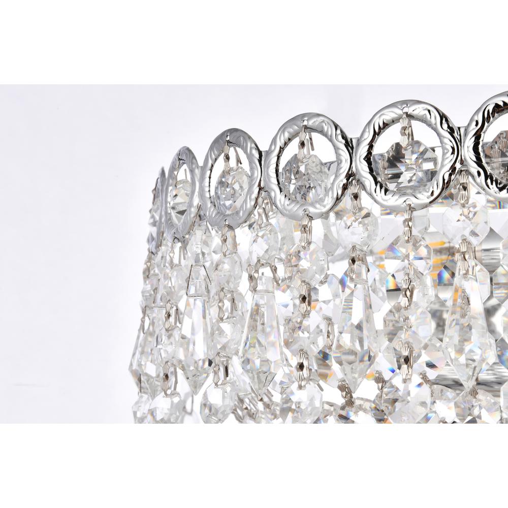Century 2 light Chrome Wall Sconce Clear Royal Cut Crystal. Picture 6