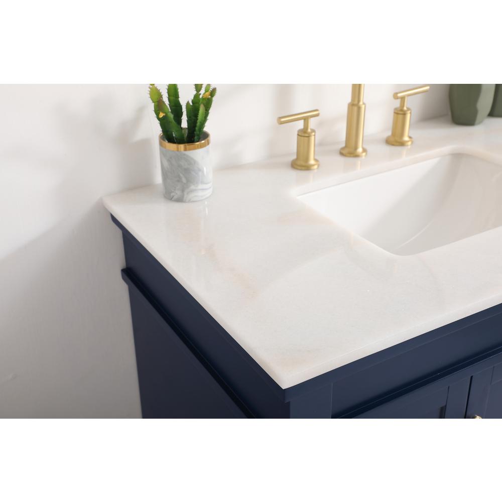 36 inch Single bathroom vanity in blue. Picture 5