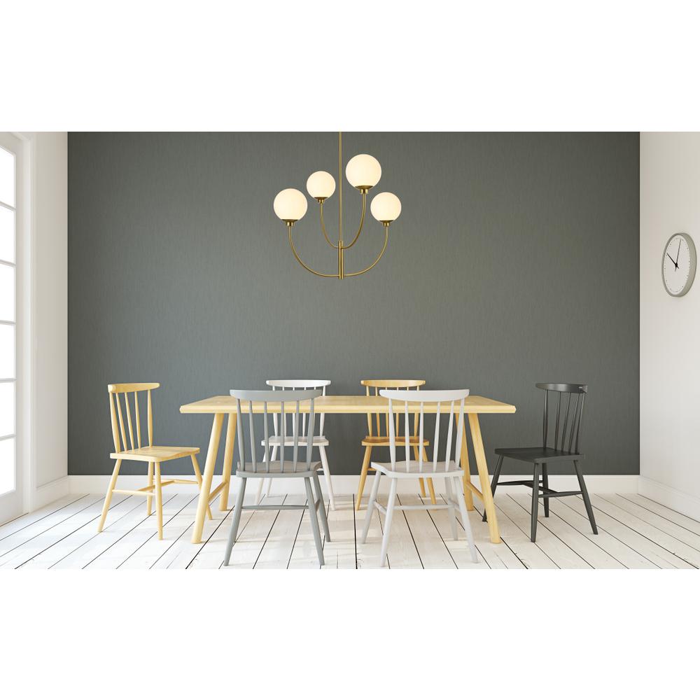 Nyomi 30 inch chandelier in Satin Gold. Picture 7