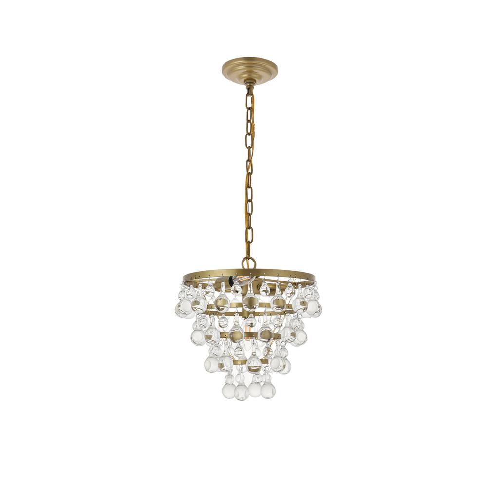 Kora 3 light Brass Pendant. Picture 2