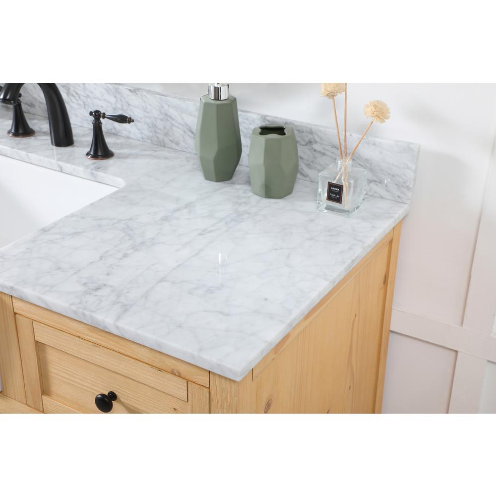 42 inch Single bathroom vanity in natural wood with backsplash. Picture 5