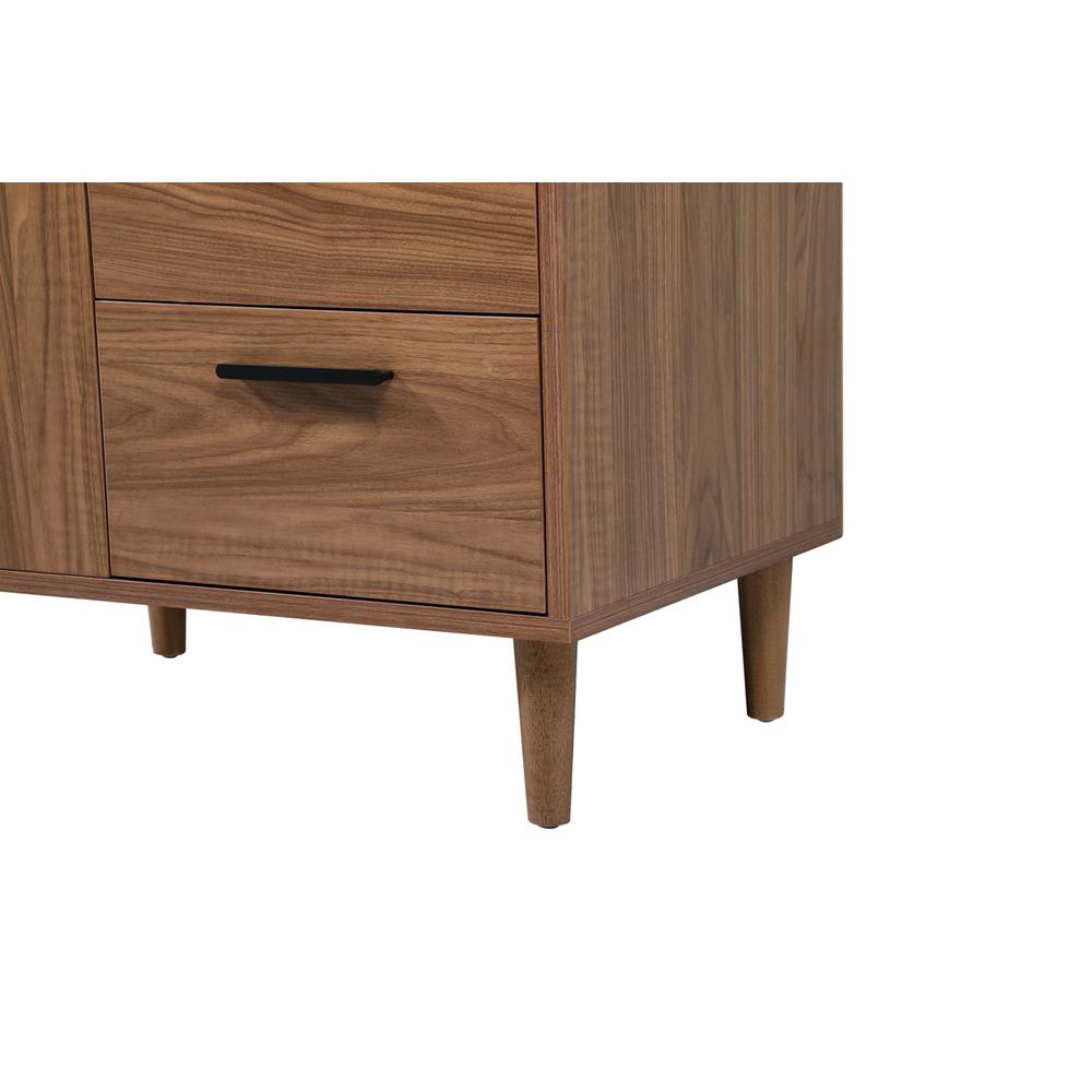 30 inch Single bathroom vanity in walnut brown with backsplash. Picture 13