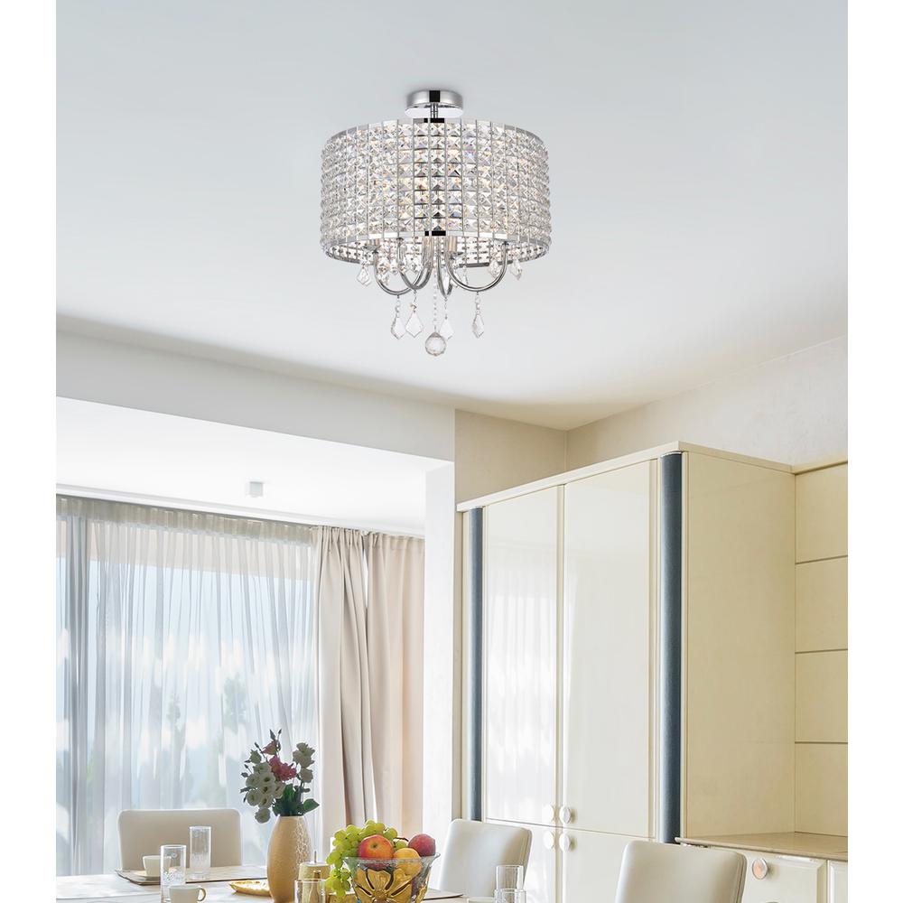 Elise 17 inch flush mount in chrome. Picture 8