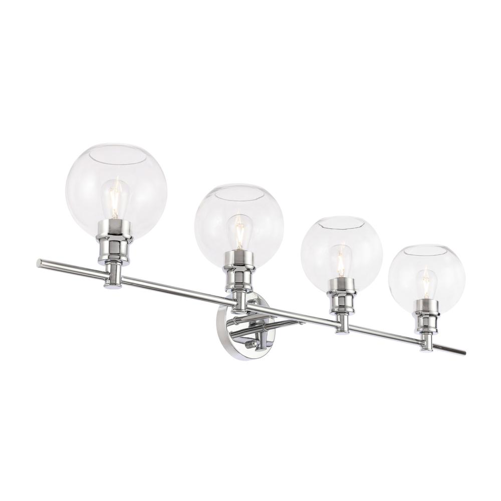 Collier 4 light Chrome and Clear glass Wall sconce. Picture 7