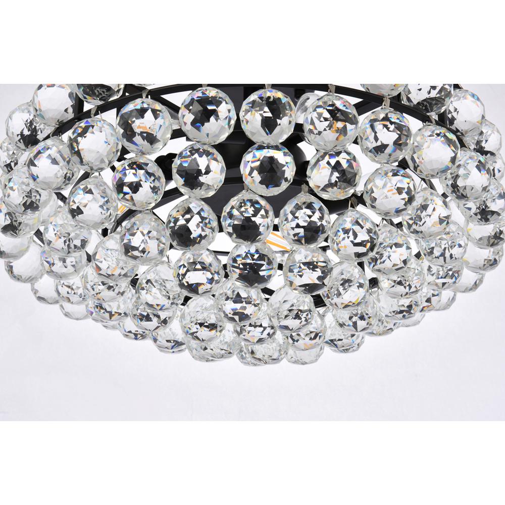 Savannah 18 inch flush mount in black. Picture 3