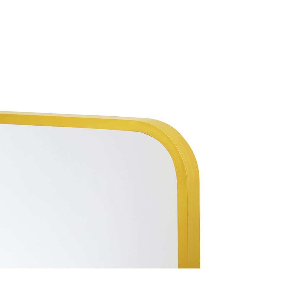 Soft Corner Pivot Mirror 24X32 Inch In Gold. Picture 4