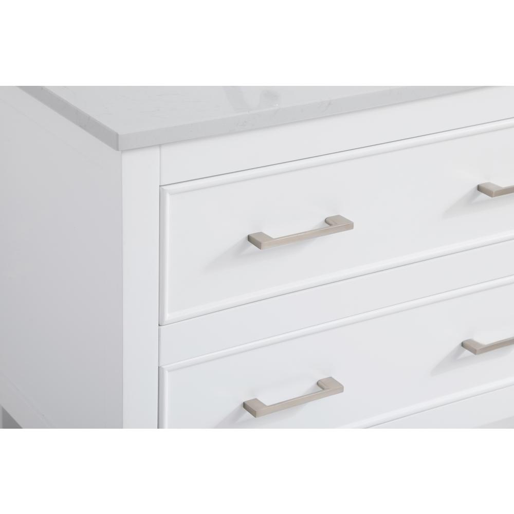 30 inch Single Bathroom Vanity in White with Backsplash. Picture 12