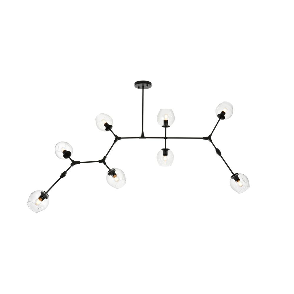 Cavoli 74 inch Chandelier in Black. Picture 1