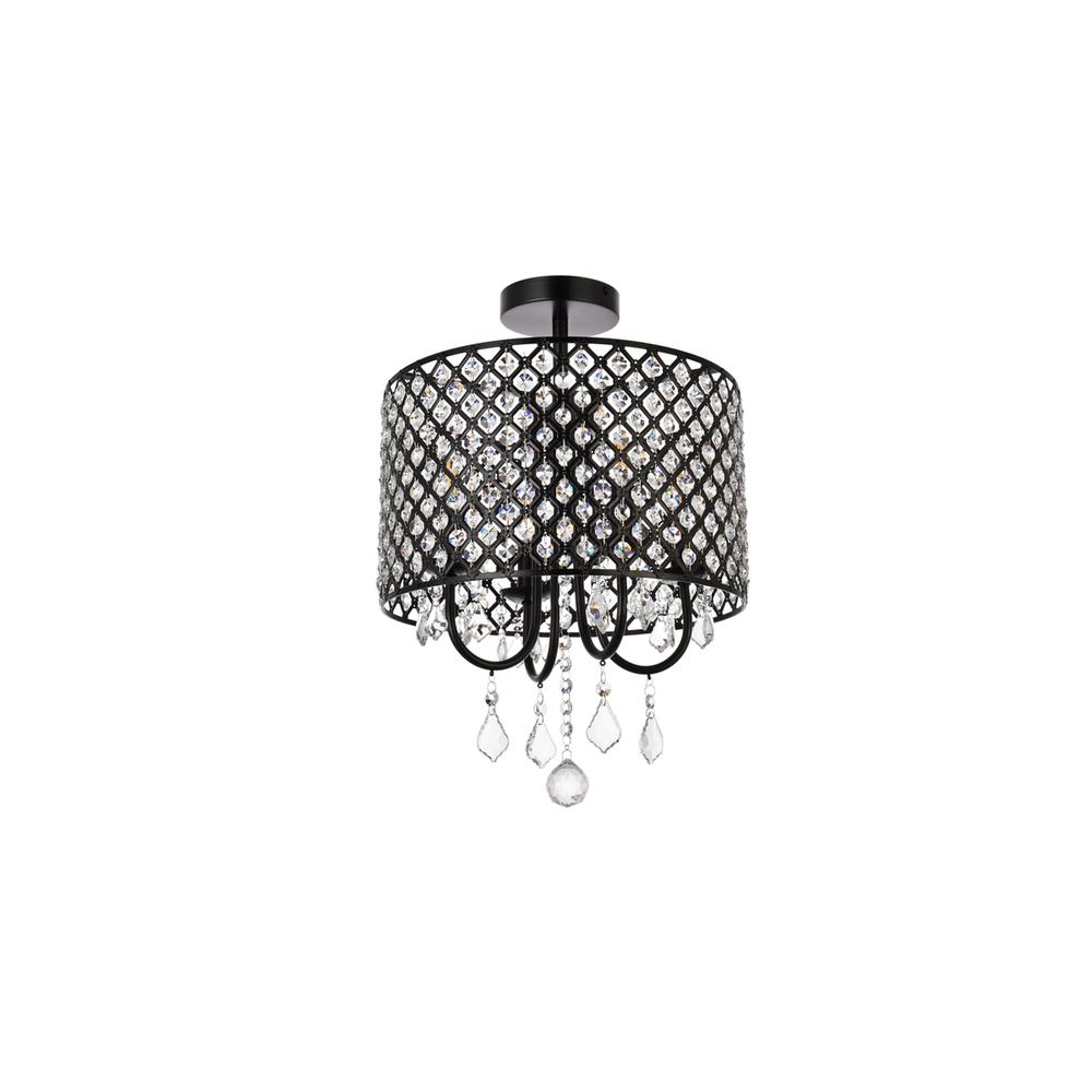 Elise 14 inch flush mount in black. Picture 7