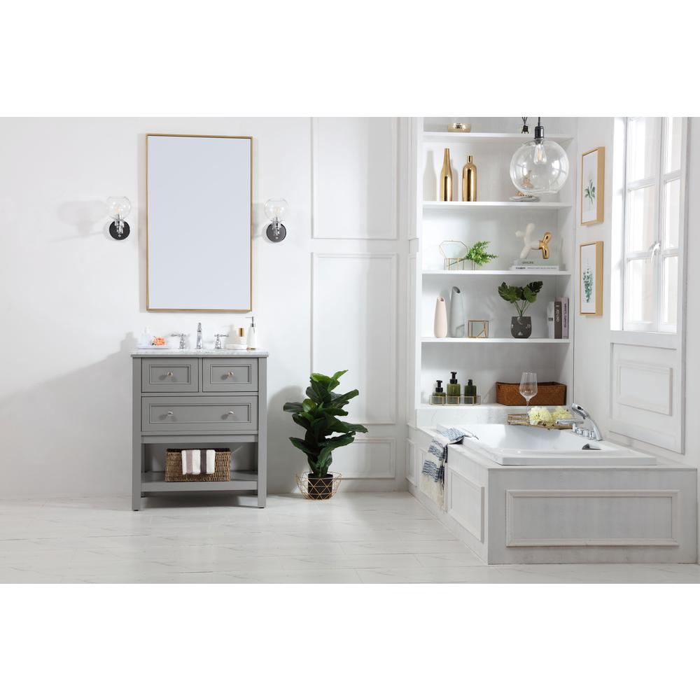 30 in. Single bathroom vanity set in Grey. Picture 6