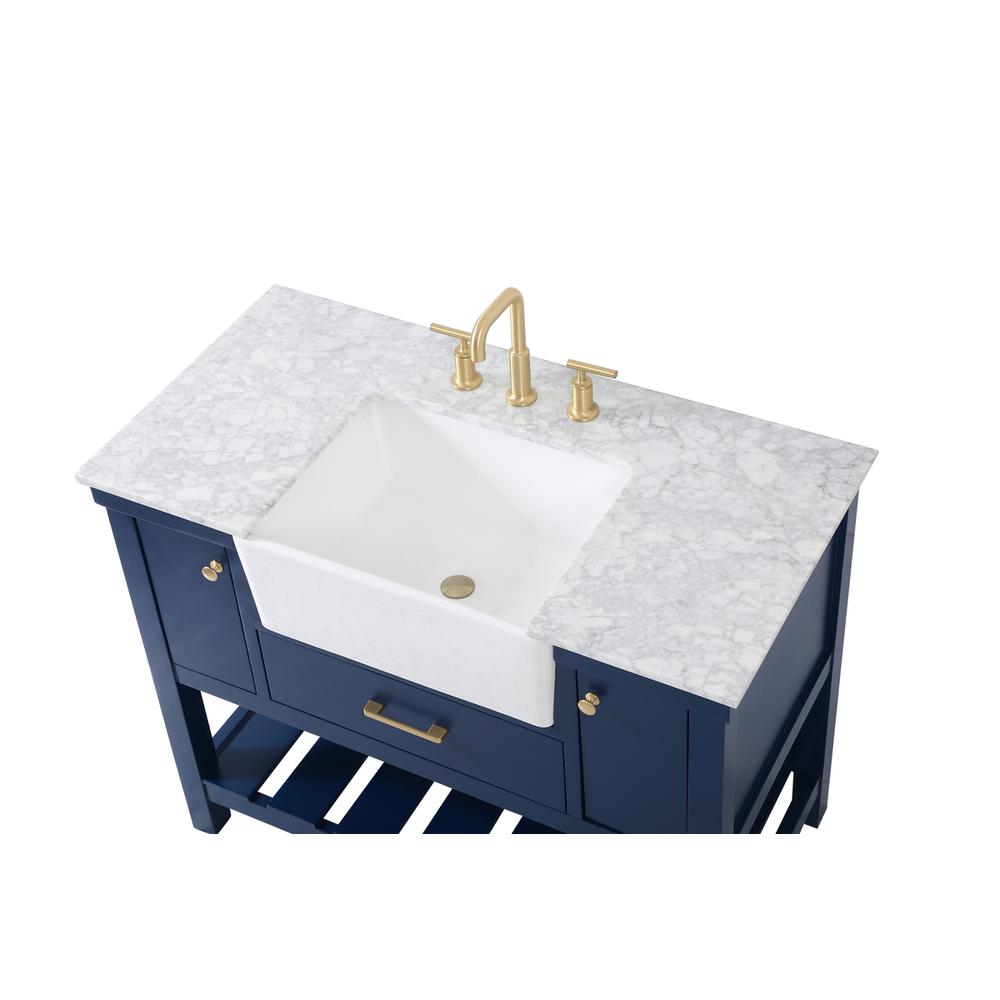 42 inch Single bathroom vanity in blue. Picture 10