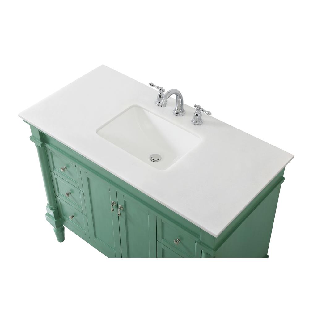 42 inch Single Bathroom vanity in vintage mint. Picture 10