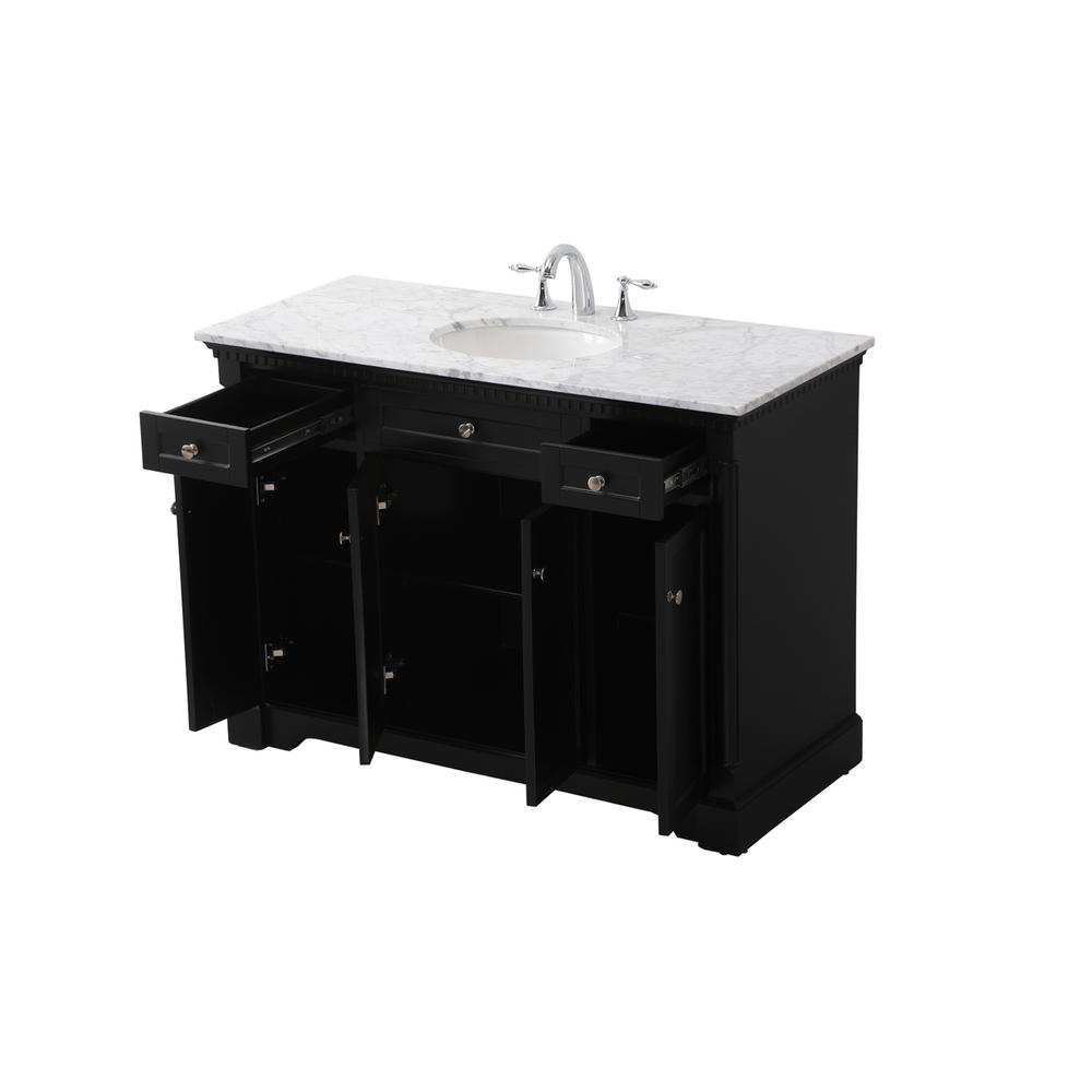 48 inch Single bathroom vanity set in black. Picture 9