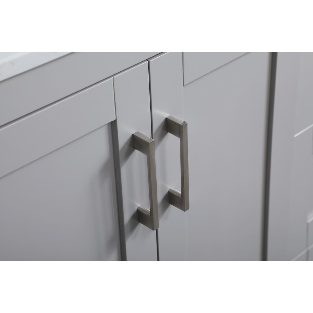 36 inch Single Bathroom Vanity in Grey with Backsplash. Picture 5