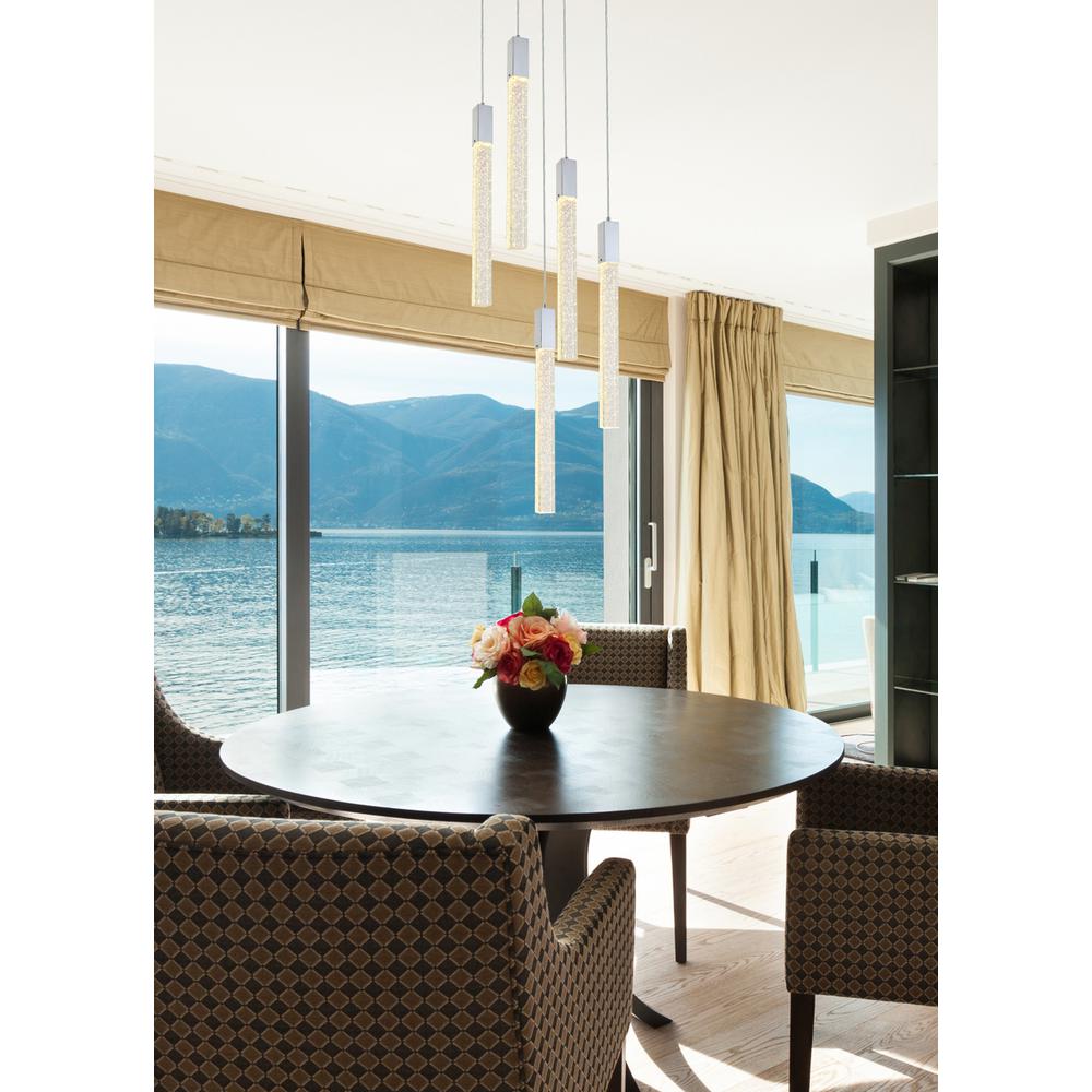 Weston 5 lights pendant in chrome. Picture 8