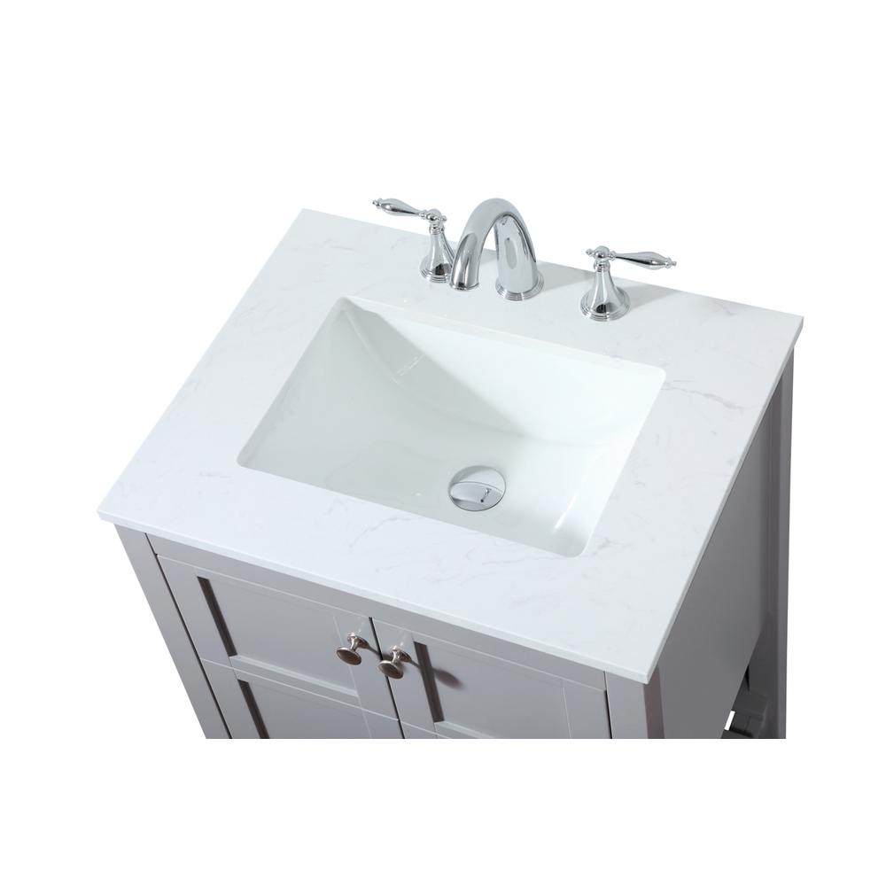 24 inch Single bathroom vanity in grey. Picture 10