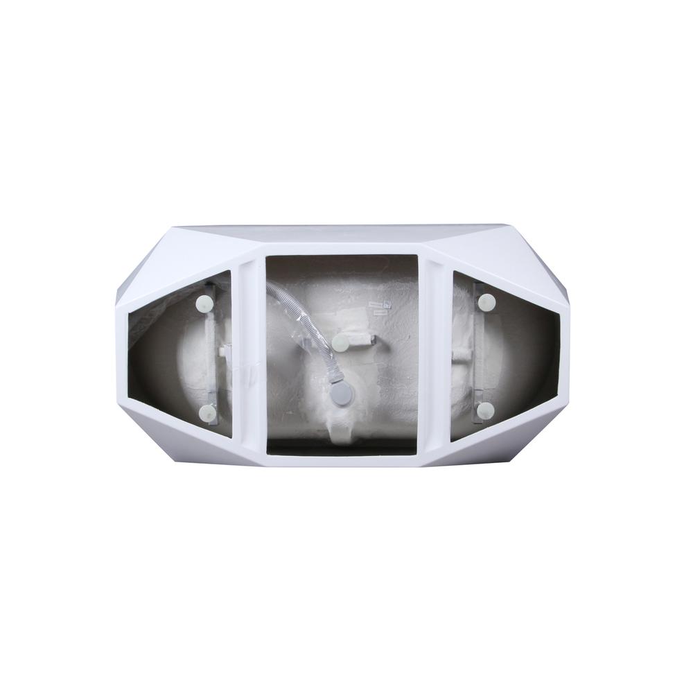 59 inch soaking diamond style bathtub in glossy white. Picture 13