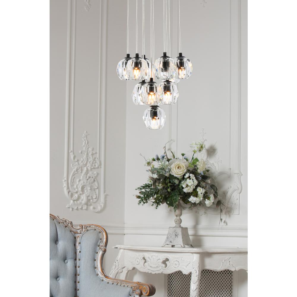 Eren 10 lights black pendant. Picture 6