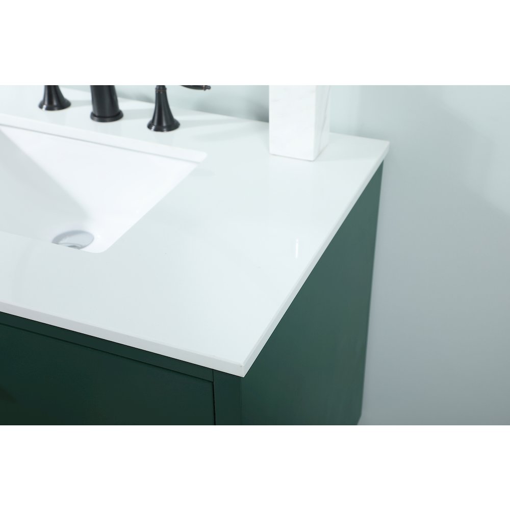 36 Inch Bathroom Vanity In Green. Picture 6