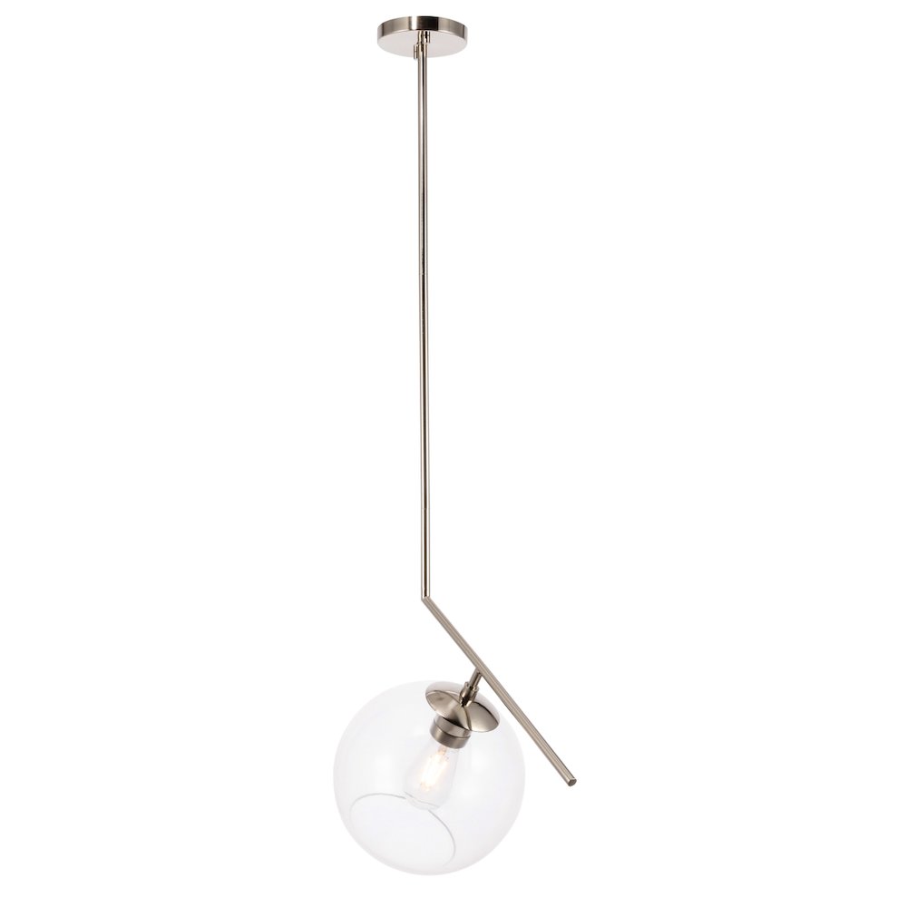 Ryland 1 Light Chrome  And Clear Glass Pendant. Picture 5