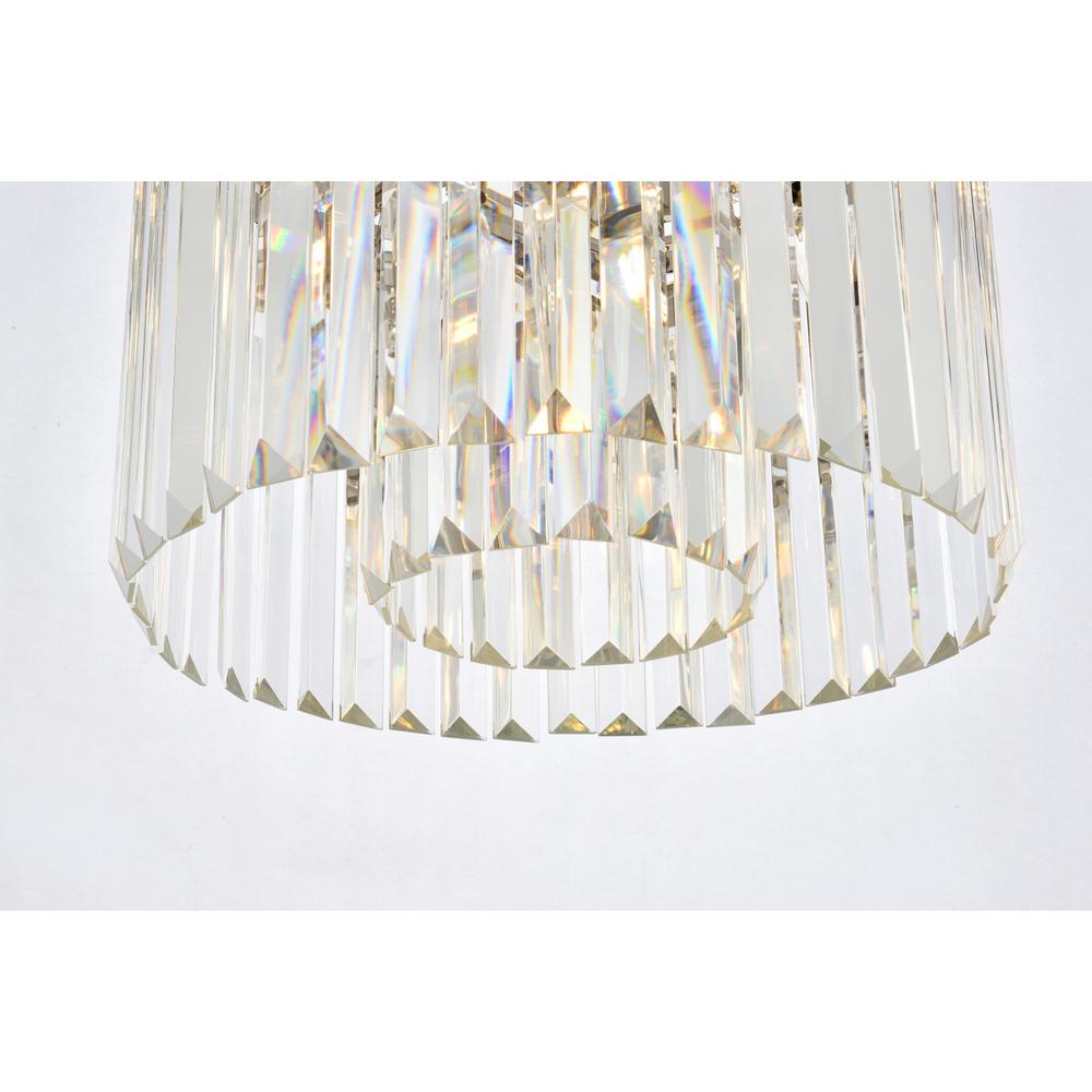 Sydney 6 light polished nickel Flush Mount Clear Royal Cut Crystal. Picture 3