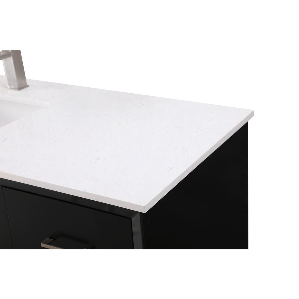 60 Inch SIngle Bathroom Vanity In Black. Picture 11