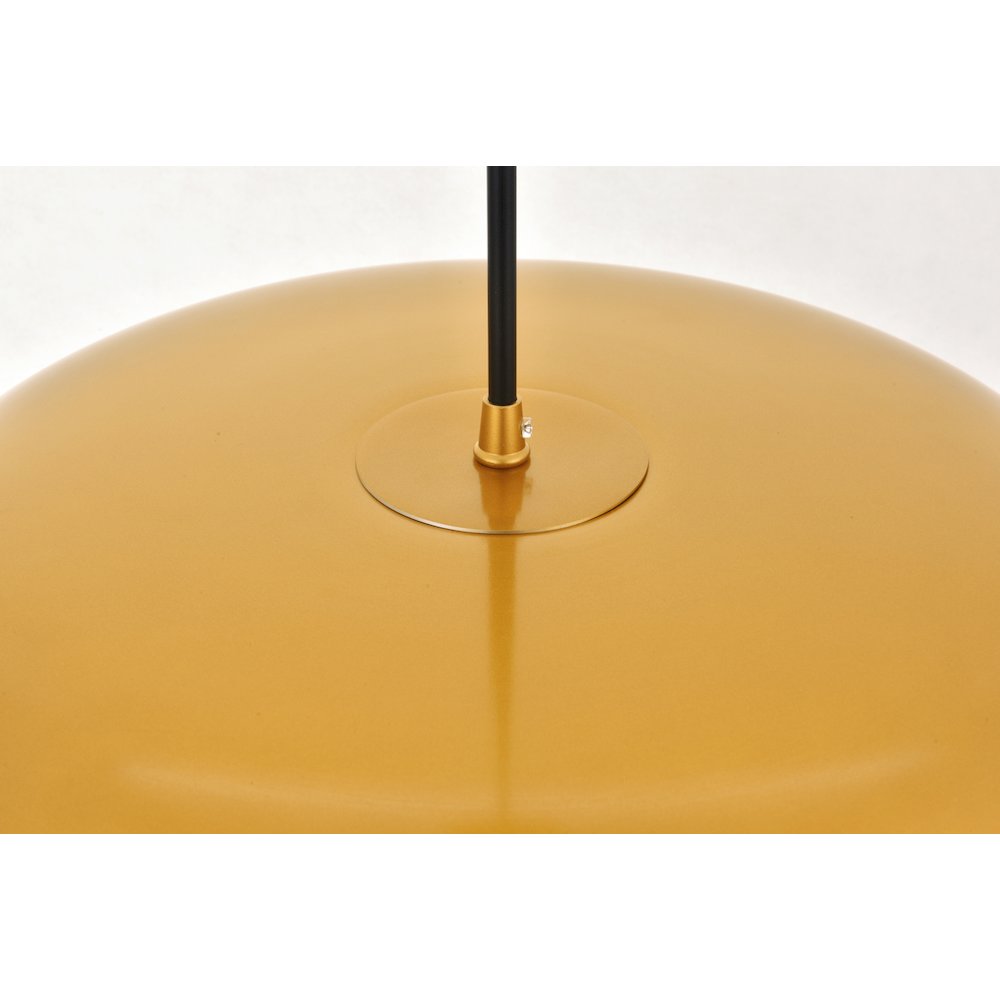 Etude 1 Light Satin Gold And Black Pendant. Picture 9