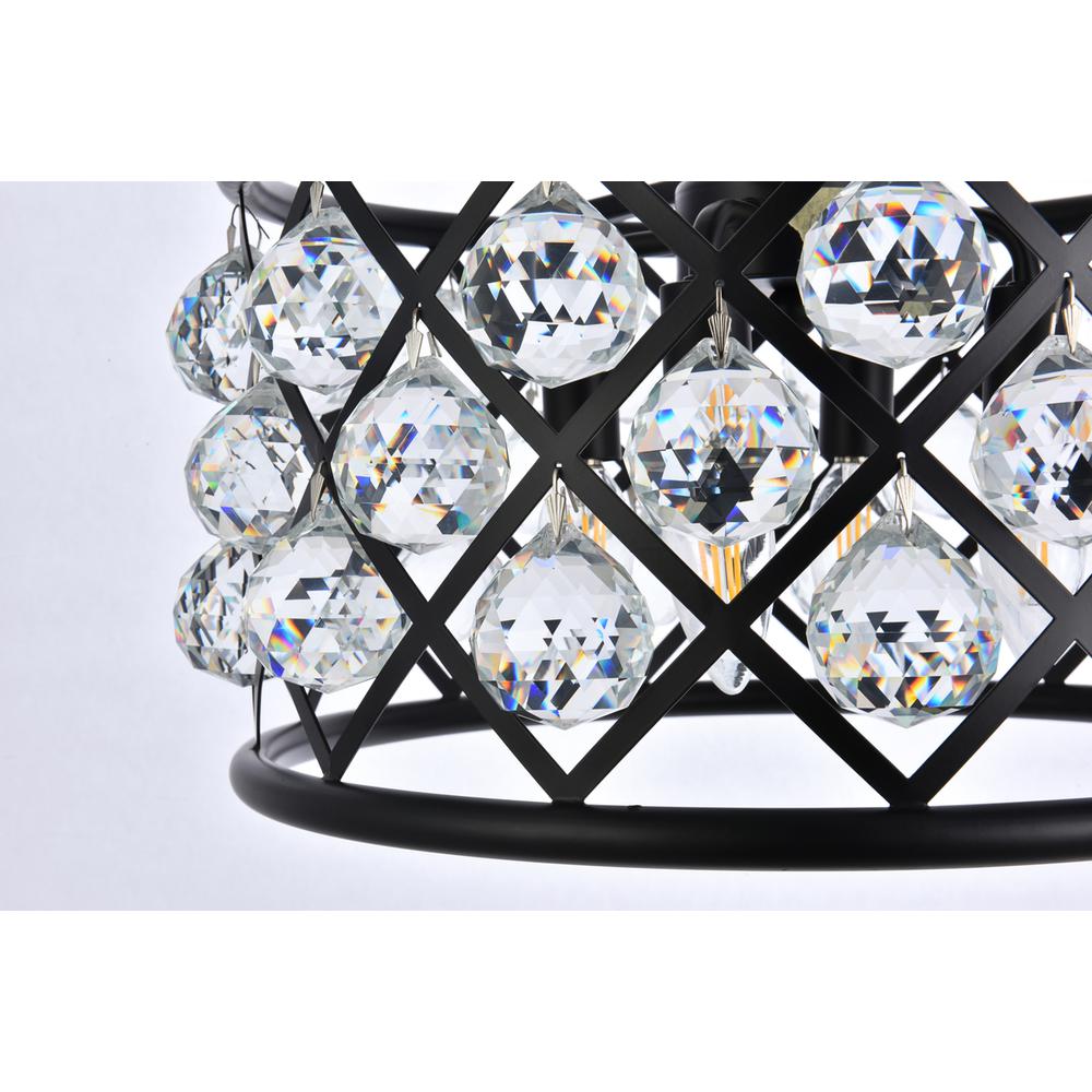 Madison 4 light Matte Black Pendant Clear Royal Cut Crystal. Picture 3
