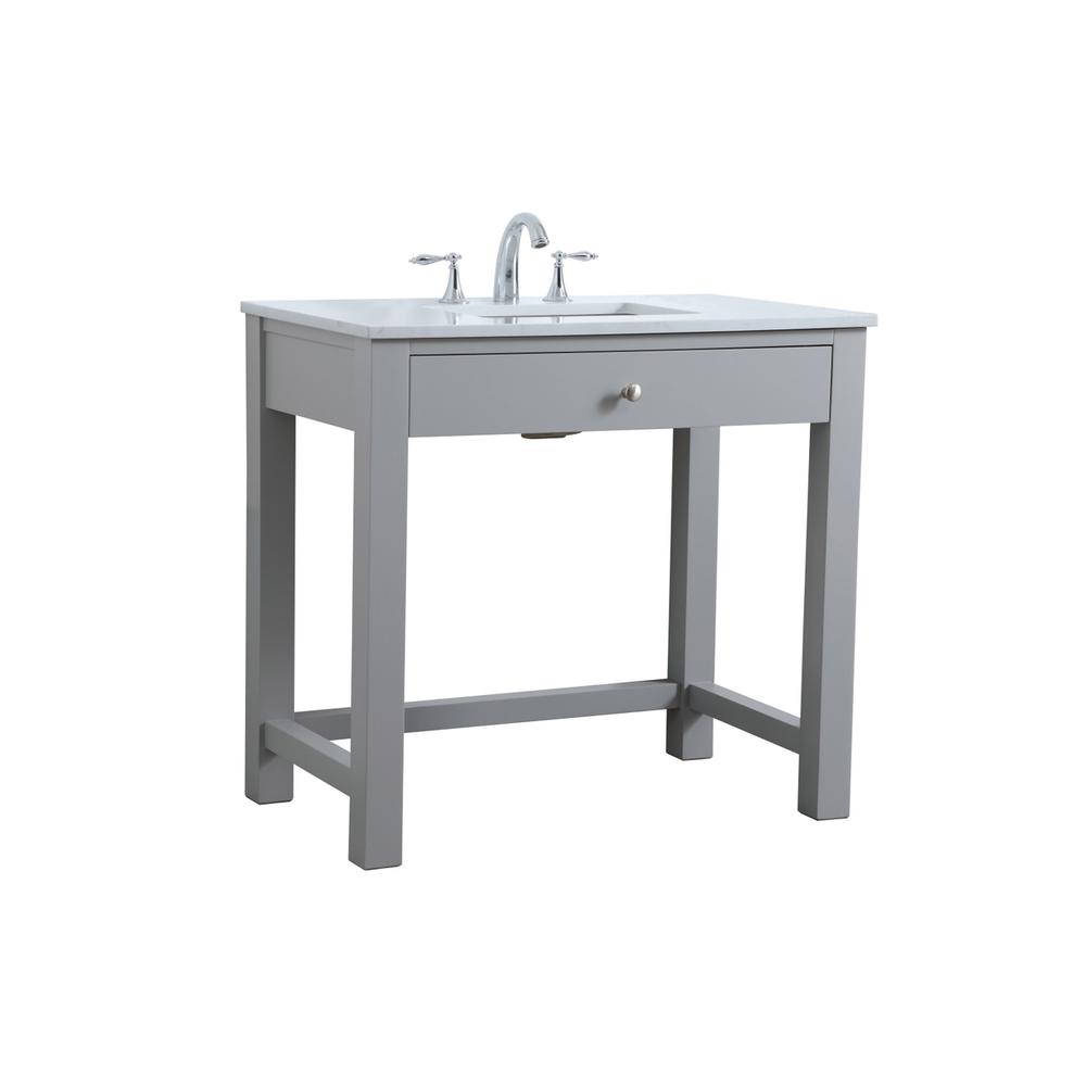 36 Inch ADA Compliant Bathroom Vanity In Grey. Picture 7