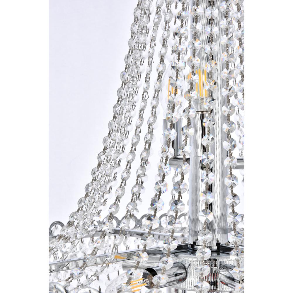 Century 12 light Chrome Chandelier Clear Royal Cut Crystal. Picture 4