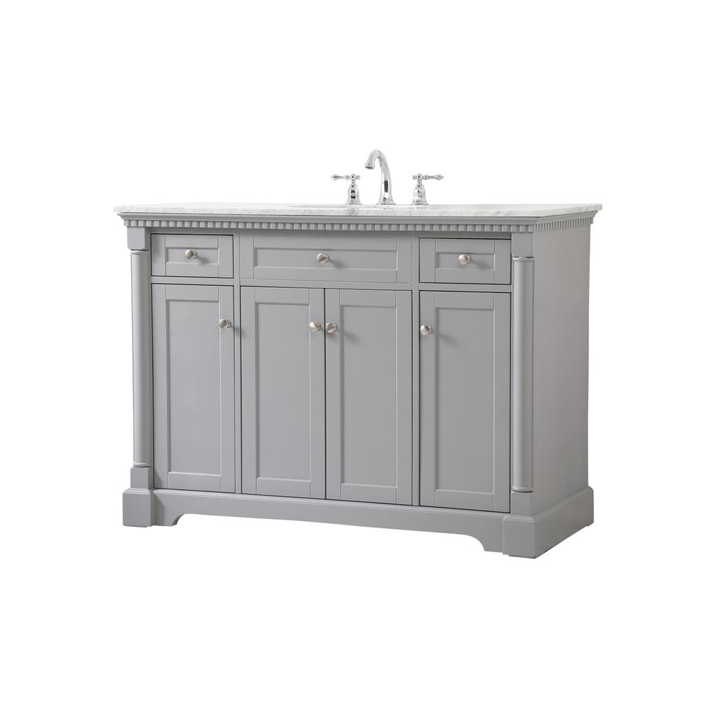 48 inch Single bathroom vanity in  Grey. Picture 7