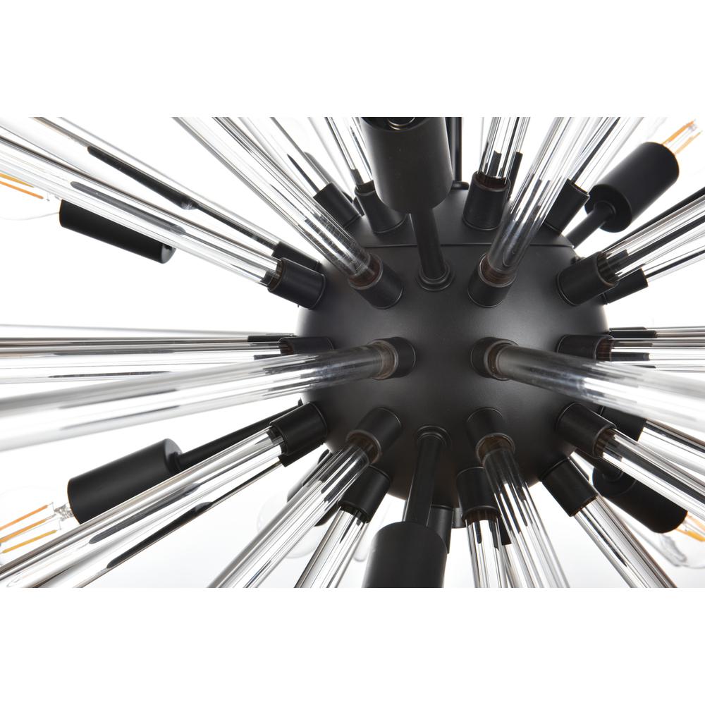 Sienna 46 inch crystal rod pendant in black. Picture 3