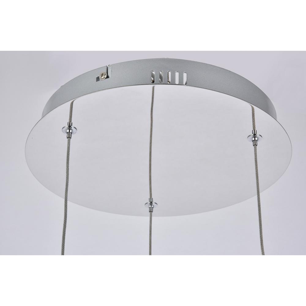 Amherst Collection LED 3-light chandelier 12in x 9in chrome finish. Picture 4